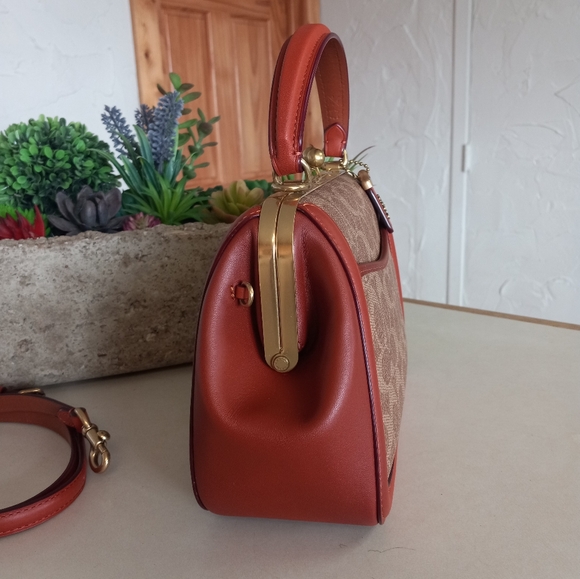 Coach Frame Bag 23 In Signature Canvas - Picture 13 of 15